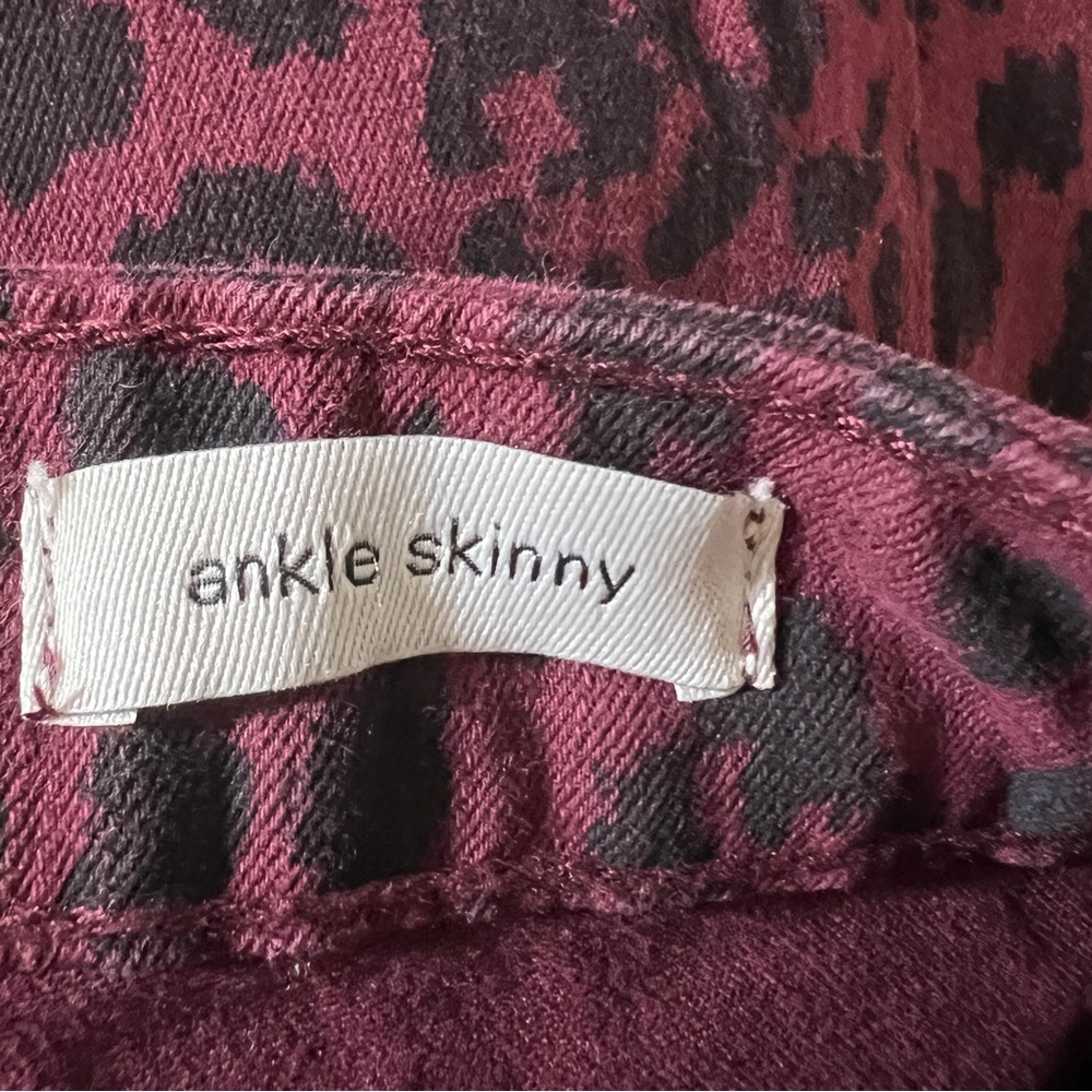 Social Standard by Sanctuary Ankle Skinny Size 4 Wine & Black cougar pri… - Picture 8 of 11